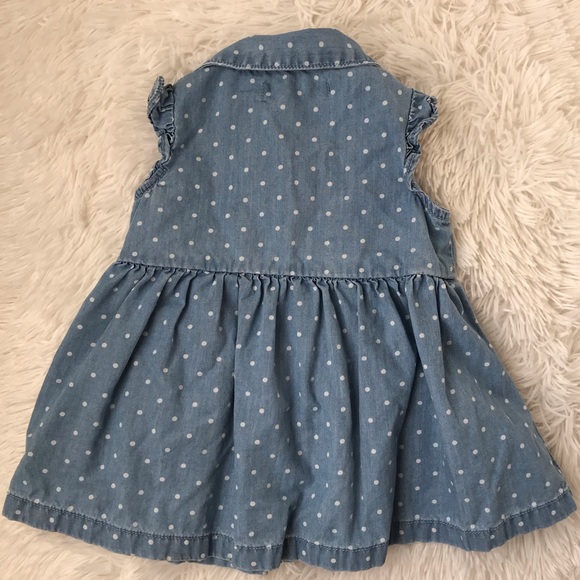 ❌Sold❌🎈Joe Fresh Baby Girl Denim Dress🎈🍭 - Picture 4 of 4